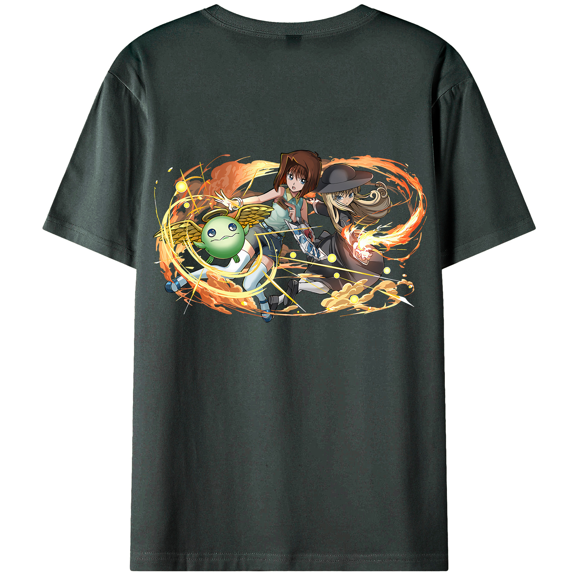 （画像用） 遊☆戯☆王 Yu-Gi-Oh! 綿100％ メンズ半袖Tシャツ（バックプリント） 通気性